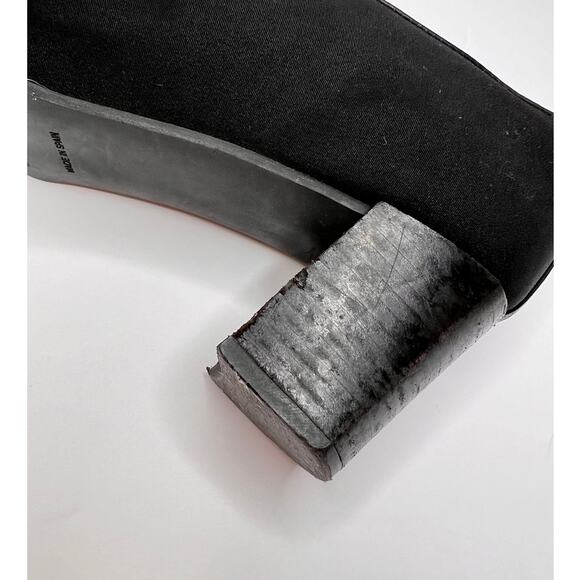 Stuart Weitzman Black Square Toe Fabric Low Heel Pumps Shoes Sz 9 AA - Picture 6 of 10